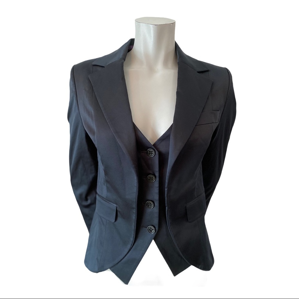 Sand Copenhagen Navy Satiny Blazer Size 36 Fits S